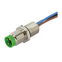 Murrelektronik 7000-08563-9690050 Connectors M8 male receptacle front mount incl. nut, wires PP 4x0,25 0,5m