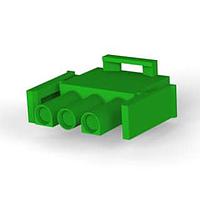 AMP Connectors - TE Connectivity 1-480700-5 Plug Housings PLUG HOUSE 3 POS GREEN UL94V-2