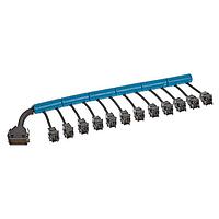 Molex 203387-9001 Twin Axial 4x24 IMPEL TO 12 4x2 IMPEL CABLE OPEN 19