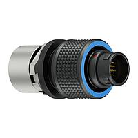 ODU C1CWCM-P02XCE0-0000 Straight Plug SP w/ screw-lock, Size 00, IP6K8 / IP6K9K, 2 C, C (blue) Key