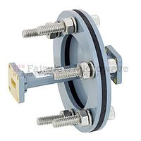 Fairview FMWAD5009 WR-34 Waveguide Bulkhead Adapter Using UG-1530/U Square Cover Flange and Operating from 22 GHz to 33 GHz