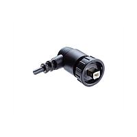Amphenol LTW UB-20AFMM-LR7A05 I/O Connectors USB, Type B 2.0, Plastic, 1.5A, Female Connector, Right Angle, 2 Points Lock, Overmolded, Length 5000mm, IP67