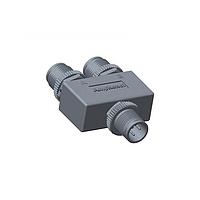 Amphenol LTW YA-A06M-A06M-A06M-01 Y-Adapter Circular Metric Connector, Y Adaptor, Metal, A Coding, 2A, 06 pins, (End 1) Male Male, (End 2) Male Male, (End 3) Male Male, Screw Thread, IP68 Mated