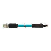 Murrelektronik 7700-48521-S4W1000 Ethernet Cables / Networking Cables M12 male 0 / RJ45 male 0 8p. shielded Ethernet, TPE 4x2x24AWG SF/UTP CAT5e bu UL/CSA, CM 10m