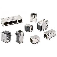 Wurth Elektronik 7499031001A Modular WE-RJ45 Int XFMR THT 1x4 Tab Down ETR