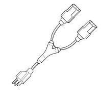 Volex 17273A 10 B1 AC Power Splitter Extension Cord Y CORD 18AWG 10FT (3.1m) BLACK