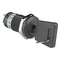 NKK Switches CKM12BFW01-003 Keylock Switches 16MM ON-ON FLAT KEY #003 RMVBLE 1 POS 3A