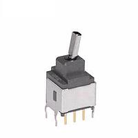 NKK Switches A24HB Process Sealed Subminiature Toggles ON-ON-ON .248 FLAT STRT BRKT PC .4VA