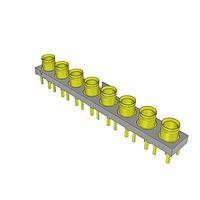 Samtec GRF7-J-P-08-GF-ST-TH1 PCB Connectors 5.00 mm 75 Ohm  Ganged Micro-Miniature RF Jack