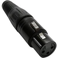 Io Audio Technologies IO-XLR3-F-BKAU Cable Connectors Professional 3-Pin XLR Receptacle, Female, Gold Pins