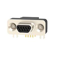 NorComp 581-M09-113L461 Micro-D D-Sub Connectors Male Miniature D-Sub 9 Position Right Angle Vertical Solder