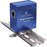 CITEL MJ8-C6A Ethernet Cat 6A Din Rail Ethernet Surge Suppressor, Cat 6A