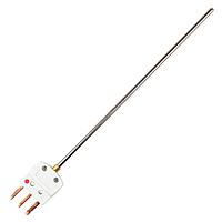 OMEGA PR-17-2-100-1/16-3.2-E PT100 RTD Probe with Quick Disconnect Miniature Connector (3-Prong Miniature Male Thermocouple Connector, 500 °C, Class A)