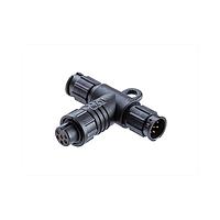 Amphenol LTW BA-040404-HHH-TL001 RF Adapters - Tee Ceres, T Adaptor, Plastic, 5A, 04 pins, 2 Points Lock, (End 1) Male Female, (End 2) Male Female, (End 3) Male Female, IP66
