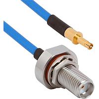 Amphenol SV Microwave FBSMA-085-P12DSMPM-180 RF Cable Assemblies SMA BKHD F  SMPM (Size 12) 18"Cable