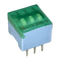 CTS Electronic Components 206-3ST DIP Switches SPST 3 switch sections