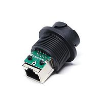 Amphenol LTW ROP-5SRFFH-TCU7001 Modular RJ, ODVA, Plastic, 1.5A, Cat 5e, Right Angle, Screw Thread, Jack 180  (Horizontal), Receptacle, IP67 Unmated