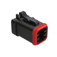 Amphenol SINE Systems AT06-6S-EC01BLK Connectors 6 Pin Plug w/ End Cap BLK