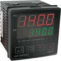 Dwyer 4B-33-LV 1/4 DIN Temp/Process Controller, Dual Outputs, PID Control, 64 Ramp/Soak