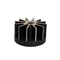 Advanced Thermal Solutions ATSEU-077C-C4-R0 Heatsinks STAR LED Heat Sink, 45mm dia., 18mm, Black/Silver, Unthreaded Baseplate Hardware