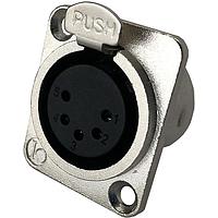 Io Audio Technologies IO-XLR5-F-JL Connectors 5-Pin XLR, Female, Receptacle, Nickel Housing, Solder Cups, Silver Contacts