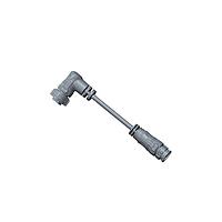 Amphenol LTW AB-CB04FR-CBHL-QD002 Sensor Cables / Actuator Cables X-Lok, Middle Size, Plastic, 10A, 04 pins, Female Connector, Female Contact, Straight-to-Right Angle, Push Lock, Overmolded Double Ended, Length 2000mm, IP68