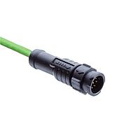 Amphenol LTW AD-02BMMM-QL8P10 Sensor Cables / Actuator Cables SPE, X-Lok Interface, Plastic, 5A, 02 pins, Male Connector, Male Contact, Straight, Push Lock, Overmolded, Length 10000mm, IP68