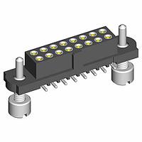 Harwin M80-4S15001FJ Headers & Wire Housings 25+25 Pos. Female DIL Vertical SMT Conn. Guide Pin