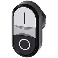 SIEMENS A6X30136517 Flat/Raised Button TWIN PUSHBUTTON. WHITE. BLACK