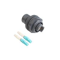 Bulgin PXEB5212B001 2 Channel Jam Nut to LC Connector Cable Assembly
