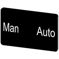 SIEMENS 3SU19000AD160EA0 Labeling Plate, Man Auto INSCR. LABEL,BLACK 17.5 X 27MM, MAN AUTO