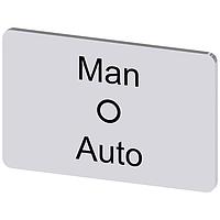 SIEMENS 3SU19000AD810DY0 Labeling Plate, Manu O Auto INSCR. LABEL,SILV 17.5X27MM, MAN O AUTO