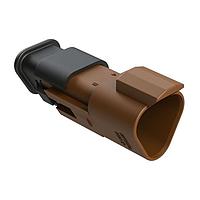 Amphenol SINE Systems AT04-3P-SR01BRN Receptacle 3 Position, Receptacle, Pin, SR01 Strain Relief (Standard Seal), Brown Body