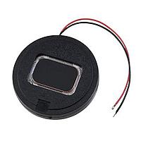 Same Sky (formerly CUI Devices) CES-2704-088L050 Enclosed speaker, 27mm round, 4.9mm deep, mylar, Nd-Fe-B, w/case, .8W, 8ohm, 850Hz, 50mm Leaded