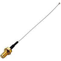 Taoglas CAB.S02 RF Cable Assemblies CAB.S02 IpexMHF4(HSC comp) to 200mm 0.81mm coax cable to SMA(F)BK Jack Straight