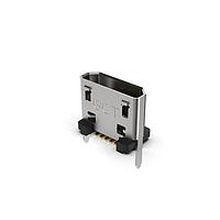 GCT (Global Connector Technology) USB3140-30-0230-0-C Micro USB Type B Connectors Micro B Skt, Vertical, SMT, 30u", W/2.3mm stake, no MEF, T&R+cap