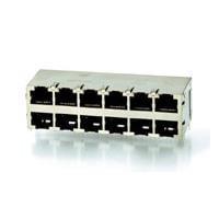 AMP Connectors - TE Connectivity 6339114-1 Modular Connectors / Ethernet Connectors ASSY,SHLD,2X6,STK MJ WAVE PNL