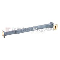 Fairview FMWCP1014 10 dB WR-75 Directional Waveguide Broadwall Coupler With Square Cover Flange and E-Plane Coupled Port from 10 GHz to 15 GHz
