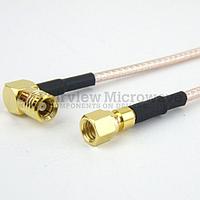 Fairview FMC1826315LF SMC Plug to RA SMB Plug Cable RG-316 Coax and RoHS