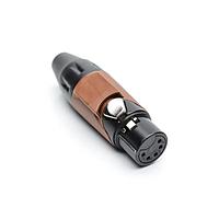 Amphenol Audio AX5FB1M-AU Cable Connectors 5P SOCKET F PLUG BLKGLD W BRN MRK SLV