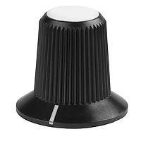 NKK Switches AT4103B Cylindrical Knob with Skirt SMALL KNOB WHT TIP MR SERIES