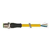Murrelektronik 7000-12041-0150500 Connectors M12 male 0 with cable, PVC 5x0.34 ye UL/CSA 5m