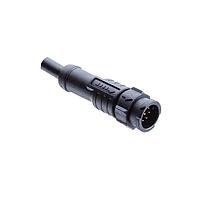 Amphenol LTW AU-06BMMM-QL8D01 Sensor Cables / Actuator Cables X-Lok, Mini Size, Plastic, 2A, 06 pins, Male Connector, Male Contact, Straight, Push Lock, Overmolded, Length 1000mm, IP68