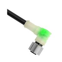Banner Engineering MQDC-506-GYPRA Sensor Cables / Actuator Cables Cordset: Single Ended M12; 5-pin Right-Angle Female; 2 m (6.56 ft) 5x22 Black PVC Jacket; PVC Translucent White; Nickel-Plated Brass Coupling Nut