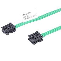 Molex 224050-1044 Discrete Wire Assembly Mini50-to-Mini50  (OTS) Cable ASSY 2mm Pitch Single Row 600mm Lgth 4 Ckt BLK