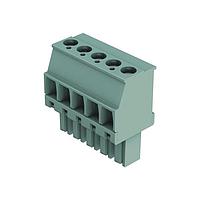 HARTING 14310515401000 Pluggable Terminal Blocks har-flexicon, 5pin female, vertical, w/ screw termination - 30-14AWG, 10Amps, pitch 3.81mm