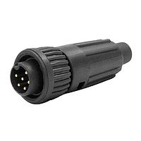 Switchcraft W6280-6PG-522 Standard Circular Connector Mini-Con-X Cable End, 6-pin #20, Male, Crimp, Bulk