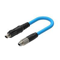 Lumberg Automation RSMGVS-8M-SPEG20-LL-998/35 M Double Ended Cordsets SPE RSMGVS-8M T1 IP20 35 M Cordset with STL-998, PUR, AWG 24/19, 600 MHz, 100 Mbps -1 Gbps SPE cable