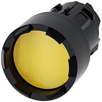 SIEMENS 3SU10000DB300AA0 Flat Button PUSHBUTTON, MOM, YEL, RAISED