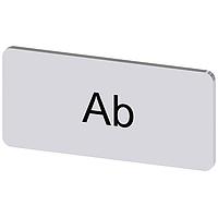 SIEMENS 3SU19000AC810AE0 Labeling Plate, Ab INSCR. LABEL, SILVER 12.5 X 27MM, AB